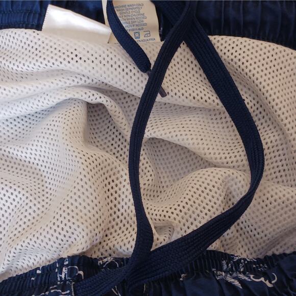 Sand n Sun Swim Trunks Mens L (36-38) Blue Tropical Island Mesh Lined Pockets - Picture 6 of 11